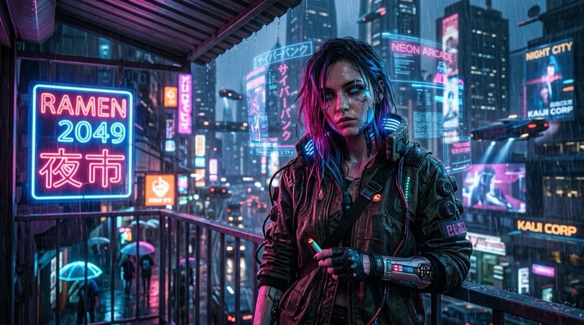 AI Cyberpunk Generator - AI art style example