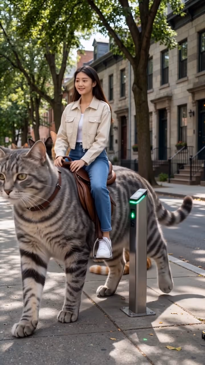 AI Giant Cat Ride example