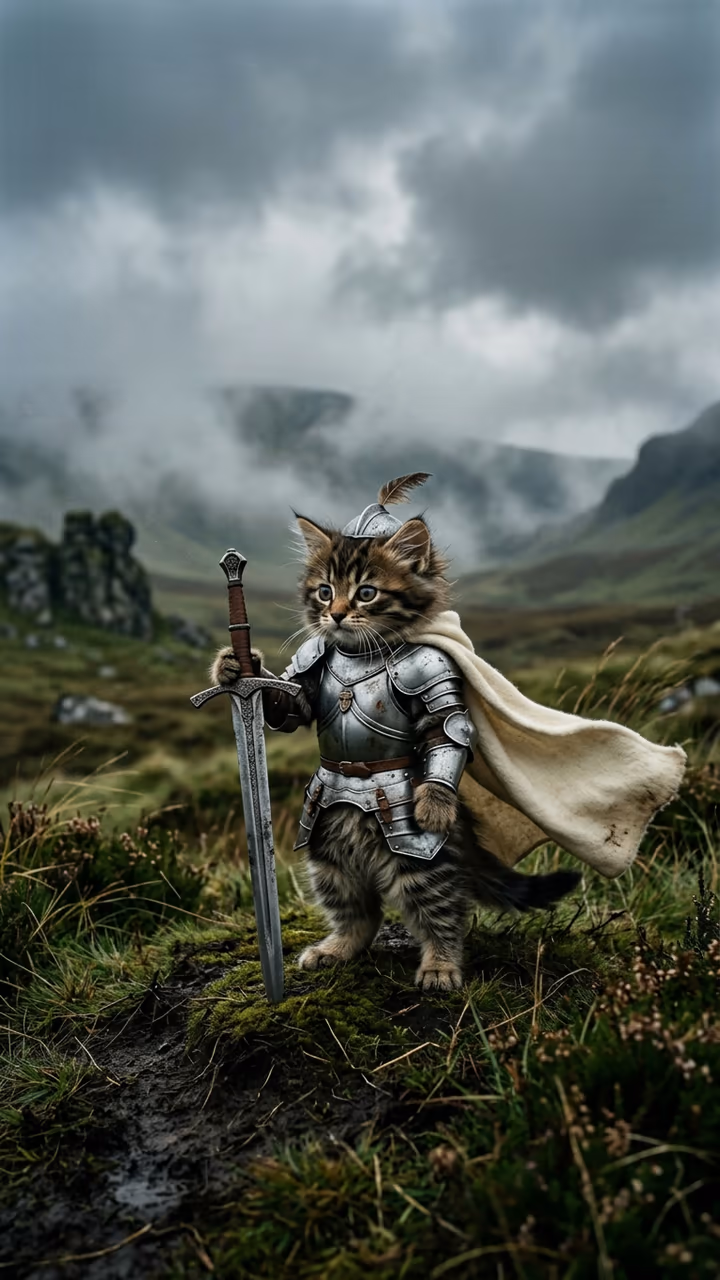 Knight Cat AI Video example