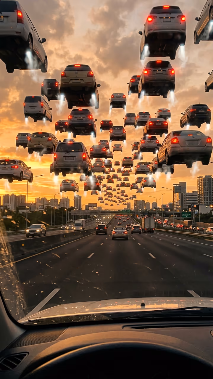 Sky Traffic Jam AI Video example